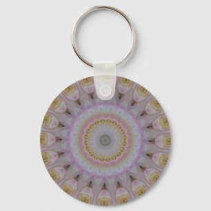 Mandala aus gelben Rosen Schlüsselanhänger