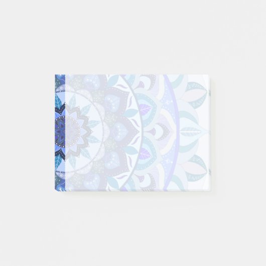 Mandala azul 12 post-it klebezettel (Vorderseite)