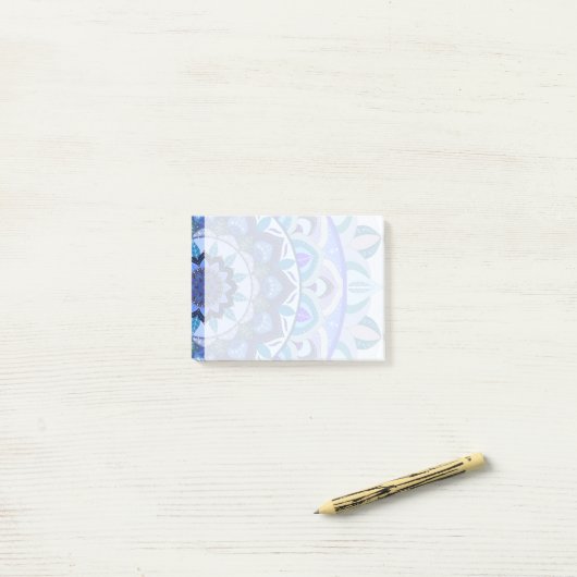 Mandala azul 12 post-it klebezettel (Auf Schreibtisch)