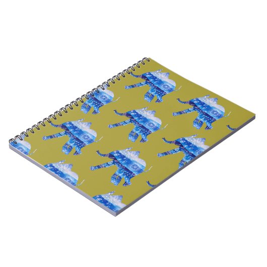 Mandala Baby Elephant Illustration Notebook Notizblock (Linke Seite)