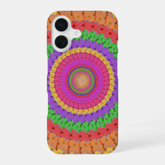 Mandala Ball im gelben Häkelstil - iPhone 16 Hülle