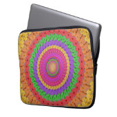 Mandala Ball im gelben Häkelstil - Laptopschutzhülle (Vorderseite Links)