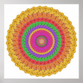 Mandala Ball orange-gelb grün - Poster (Vorne)