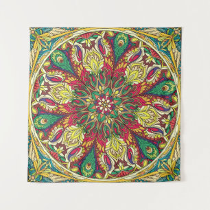 Mandala-Bandana: Vintage nahtloses Design. Wandteppich