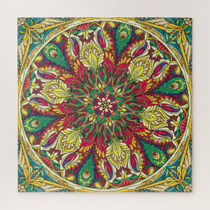 Mandala Bandana: Vintages Nahtloses Design. Puzzle