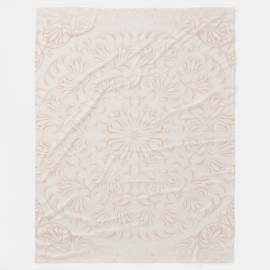 Mandala Baroque Blume Muster Design Fleecedecke (Vorderseite)