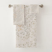 Mandala Baroque Ornament Design Badhandtuch Set (Insitu)