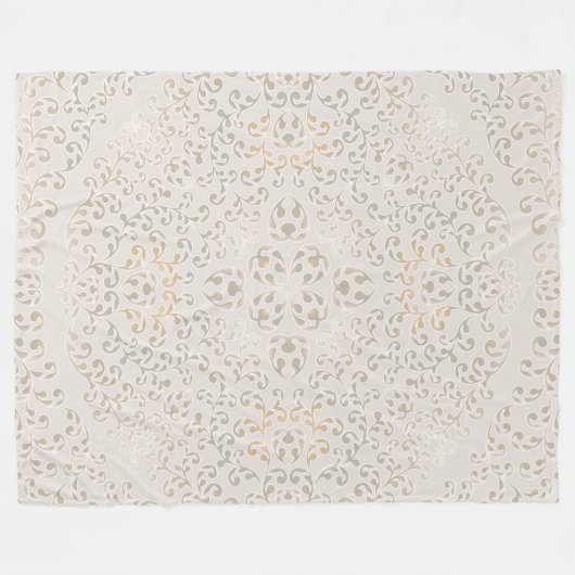 Mandala Baroque Ornament Design Fleecedecke (Vorderseite (Horizontal))