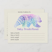 Mandala Bear Baby Shower Vorhersagen und Ratschläg Postkarte (Vorne/Hinten)