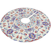 Mandala Beauty: Farbenfrohe Kulturmosaik Polyester Weihnachtsbaumdecke (Schrägansicht)