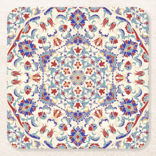 Mandala Beauty: Farbenfrohe Kulturmosaik Rechteckiger Pappuntersetzer