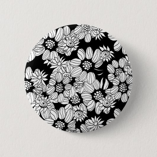 Mandala beruhigende Farbseite Button (Vorderseite)