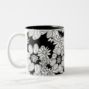 Mandala beruhigende Farbseite Zweifarbige Tasse