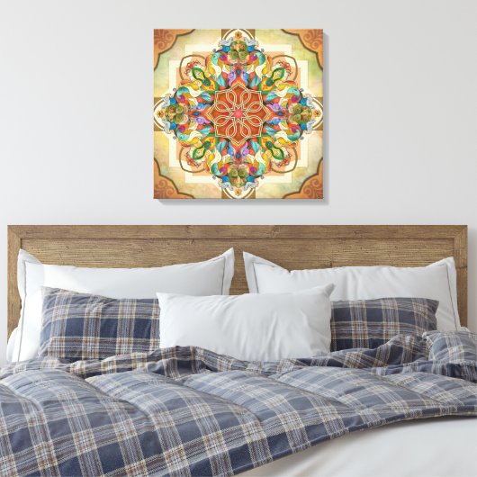 Mandala Birds Leinwanddruck (Insitu (Schlafzimmer))