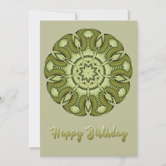 Mandala Birthday Flat Card (Vorderseite)