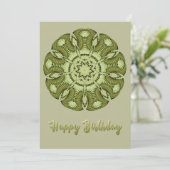 Mandala Birthday Flat Card (Stehend Vorderseite)