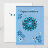 Mandala Birthday Flat Card (Vorne/Hinten)