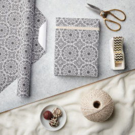 Mandala Black and White Wrapping Paper Geschenkpapier