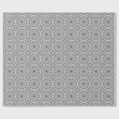 Mandala Black and White Wrapping Paper Geschenkpapier (Flach)