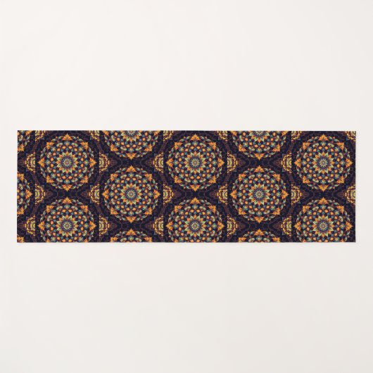 Mandala-Black Yogamatte (Vorderseite (Horizontal))