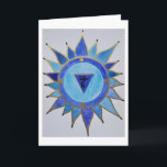 Mandala blau feiertagskarte<br><div class="desc">Mandala blau für Kommunikation,  Zuhören,  Wahrheit</div>