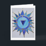 Mandala blau feiertagskarte<br><div class="desc">Mandala blau für Kommunikation,  Zuhören,  Wahrheit</div>