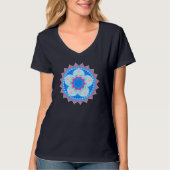 Mandala Blau Pink T-Shirt (Vorderseite)