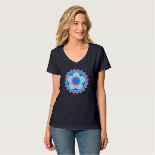 Mandala Blau Pink T-Shirt