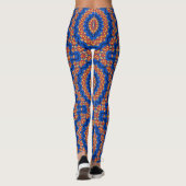 Mandala-blaue Leggings (Rückseite)