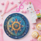 Mandala-blaue Papierplatte Pappteller (Party)