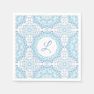 Mandala Blaues Papiertaschentuch Serviette
