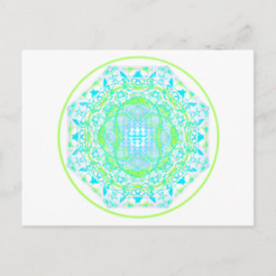 Mandala_bleu_vert Postkarte