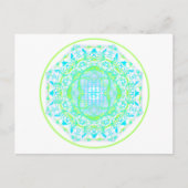 Mandala_bleu_vert Postkarte (Vorderseite)