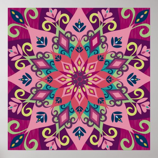 Mandala Bloom Poster (Vorne)