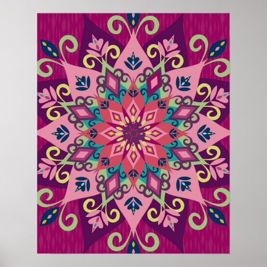 Mandala Bloom Poster (Vorne)