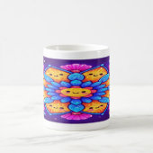 “Mandala Bloom: Sip Joyfully in Neon Kawaii” Kaffeetasse (Mittel)