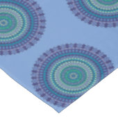 Mandala Blue Black Green Birthday Party Tischdecke (Schrägansicht)