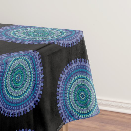 Mandala Blue Black Green Birthday Party Tischdecke (Beispiel)