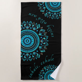 Mandala Blue Bold Modern Vibrant Mandala Strandtuch
