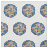 Mandala Blue Combed Cotton (56" Breite) Stoff (Muster)