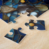 Mandala Blue Gold Puzzle (Seite)