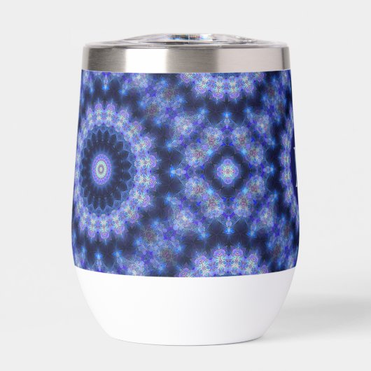 Mandala Blue Lila Pattern Monogram (Vorderseite)