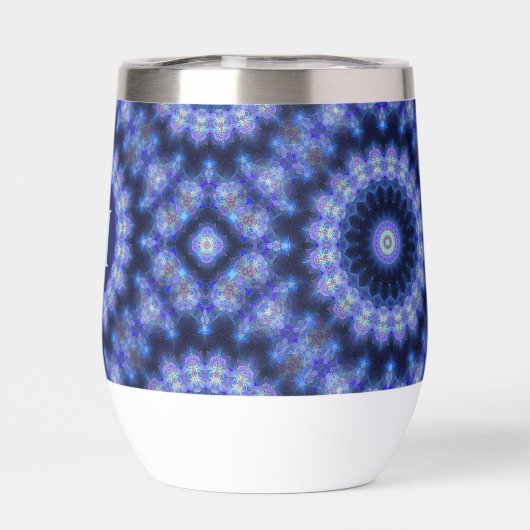 Mandala Blue Lila Pattern Monogram (Rückseite)