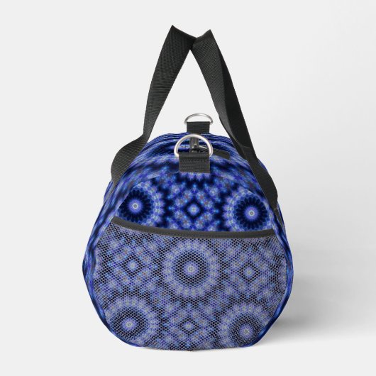 Mandala Blue Lila Pattern Monogram Duffle Bag (Rechts)