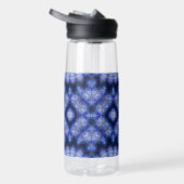 Mandala Blue Lila Pattern Monogram Trinkflasche (Rechts)