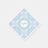 Mandala Blue Paper Napkin Serviette (Ecke)