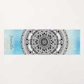 Mandala Blue Personalisiert Yogamatte (Vorderseite (Horizontal))