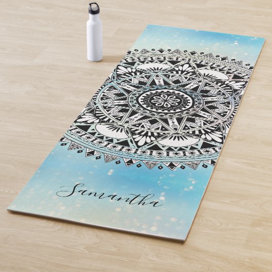 Mandala Blue Personalisiert Yogamatte (Beispiel)