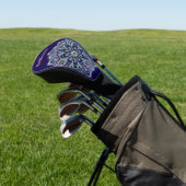 Mandala Blue Pink Green Spiritual. Golf Headcover (In SItu)