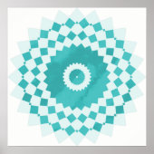 Mandala Blue Turquoise Sky Pattern Poster (Vorne)